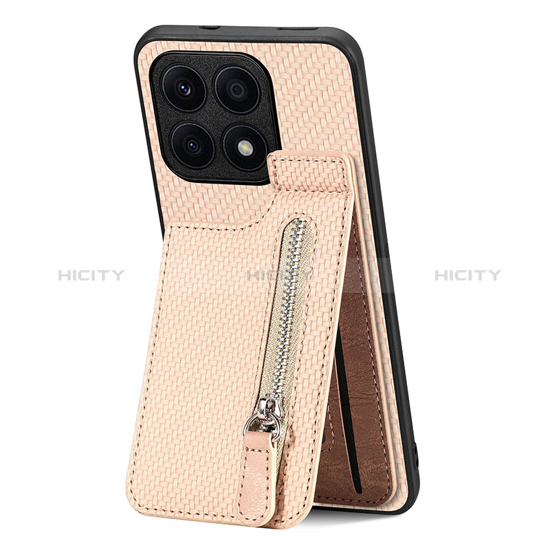 Funda Silicona Carcasa Ultrafina Goma con Magnetico S03D para Huawei Honor X8a 4G Oro