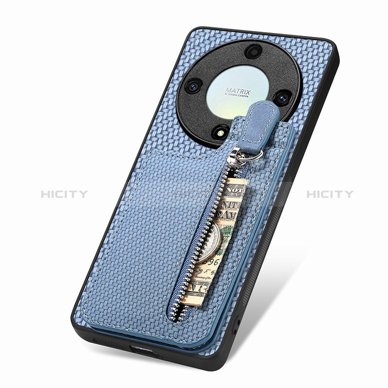 Funda Silicona Carcasa Ultrafina Goma con Magnetico S03D para Huawei Honor X9a 5G Azul