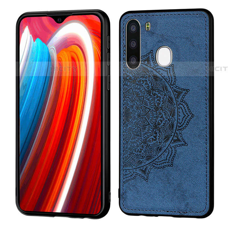 Funda Silicona Carcasa Ultrafina Goma con Magnetico S03D para Samsung Galaxy A21 European Azul