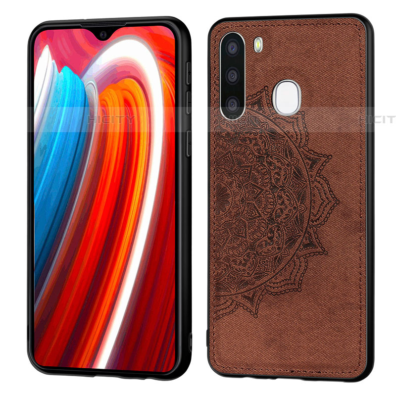 Funda Silicona Carcasa Ultrafina Goma con Magnetico S03D para Samsung Galaxy A21 European Marron