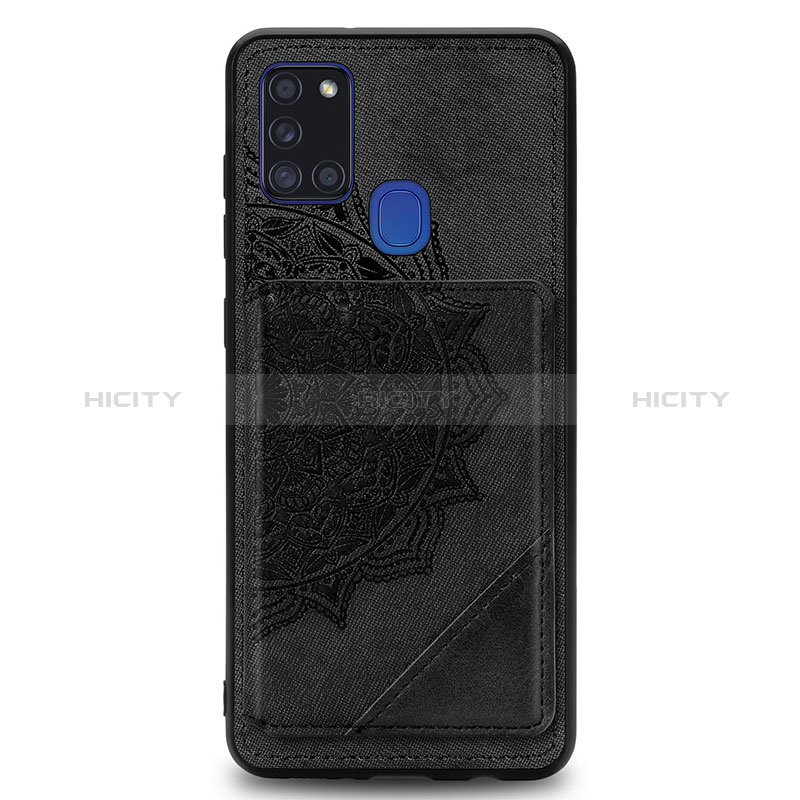 Funda Silicona Carcasa Ultrafina Goma con Magnetico S03D para Samsung Galaxy A21s Negro