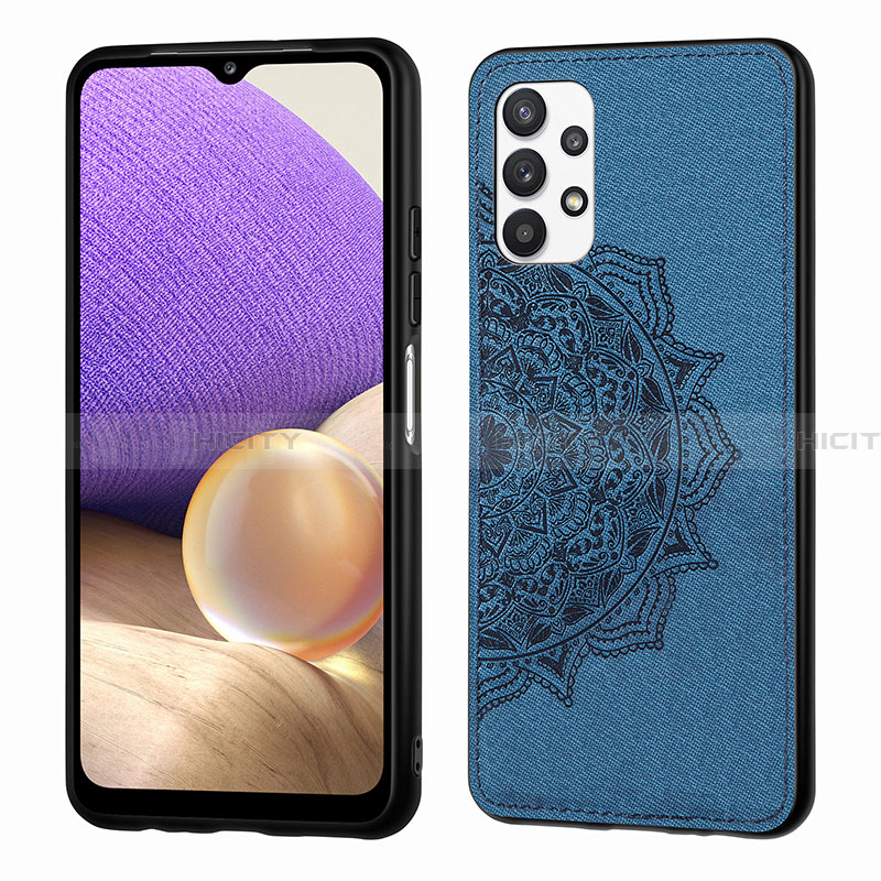 Funda Silicona Carcasa Ultrafina Goma con Magnetico S03D para Samsung Galaxy A32 4G Azul