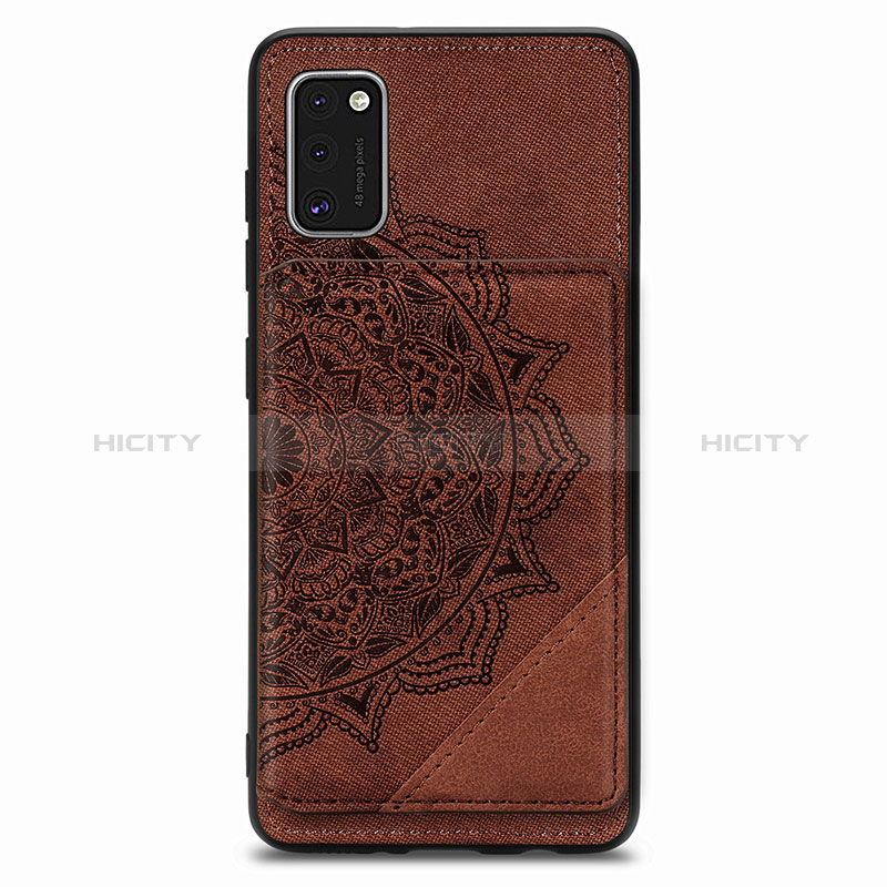 Funda Silicona Carcasa Ultrafina Goma con Magnetico S03D para Samsung Galaxy A41 Marron