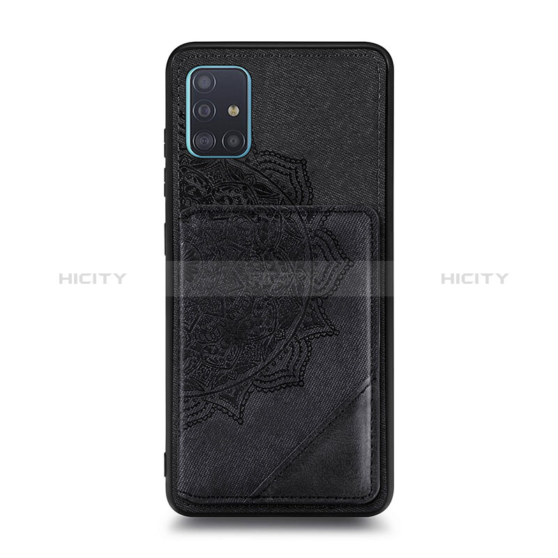 Funda Silicona Carcasa Ultrafina Goma con Magnetico S03D para Samsung Galaxy A51 4G Negro