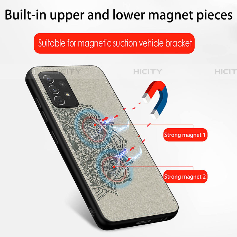 Funda Silicona Carcasa Ultrafina Goma con Magnetico S03D para Samsung Galaxy A52 5G
