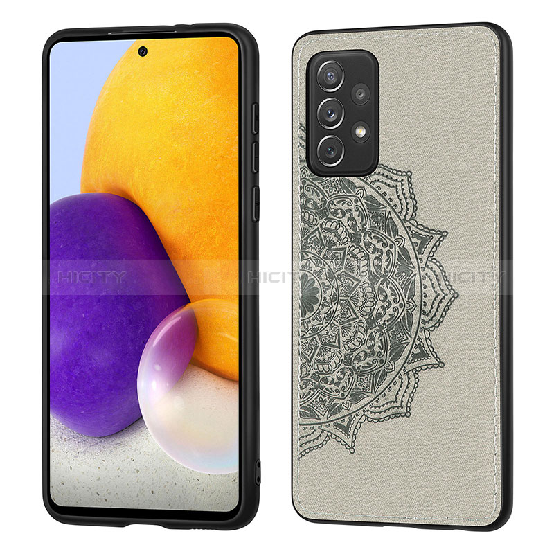 Funda Silicona Carcasa Ultrafina Goma con Magnetico S03D para Samsung Galaxy A52s 5G Gris