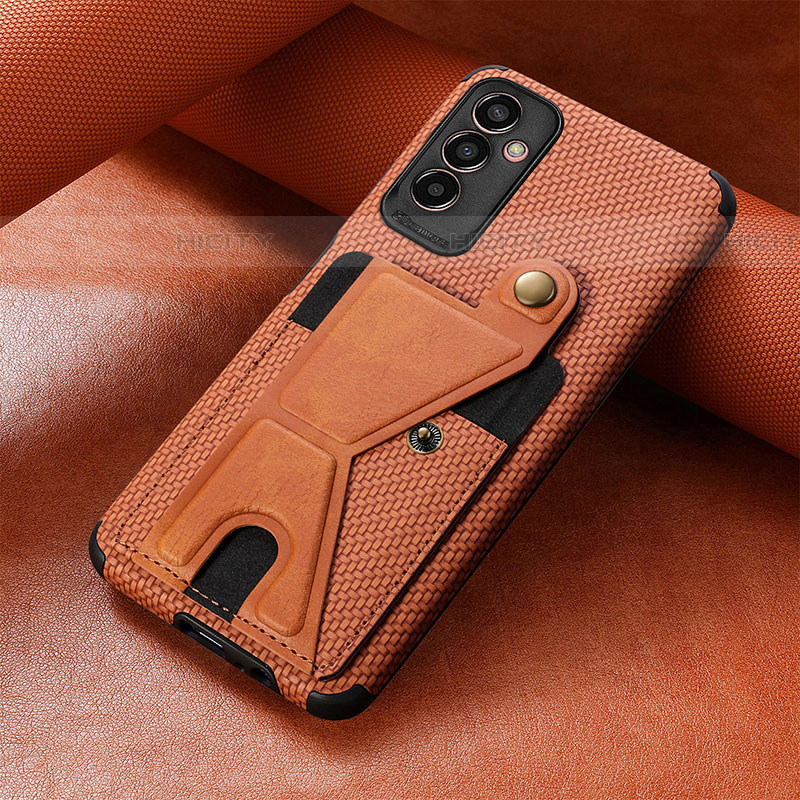 Funda Silicona Carcasa Ultrafina Goma con Magnetico S03D para Samsung Galaxy F13 4G Marron