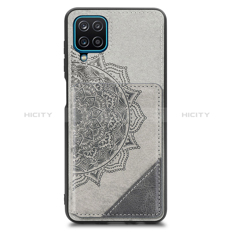 Funda Silicona Carcasa Ultrafina Goma con Magnetico S03D para Samsung Galaxy M12 Gris