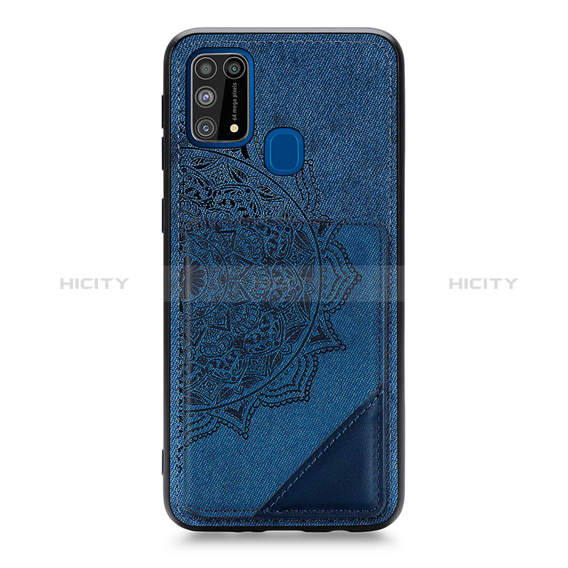 Funda Silicona Carcasa Ultrafina Goma con Magnetico S03D para Samsung Galaxy M21s Azul