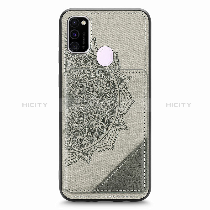 Funda Silicona Carcasa Ultrafina Goma con Magnetico S03D para Samsung Galaxy M30s Gris