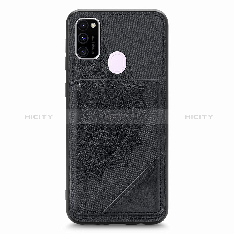 Funda Silicona Carcasa Ultrafina Goma con Magnetico S03D para Samsung Galaxy M30s Negro