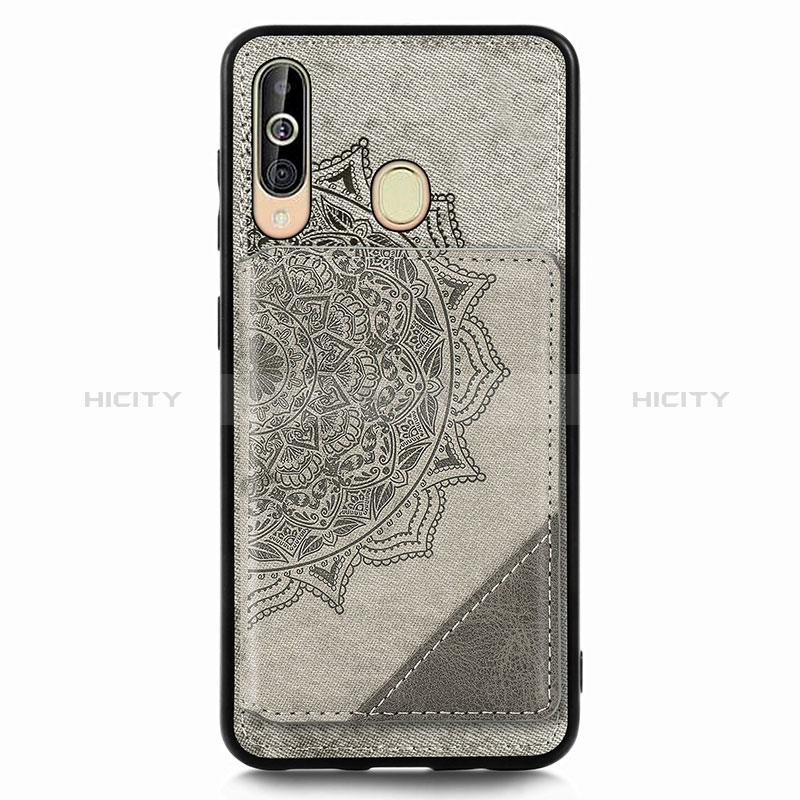 Funda Silicona Carcasa Ultrafina Goma con Magnetico S03D para Samsung Galaxy M40 Gris