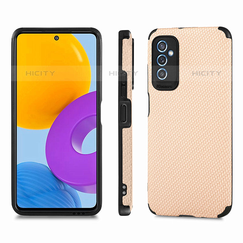 Funda Silicona Carcasa Ultrafina Goma con Magnetico S03D para Samsung Galaxy M52 5G Oro