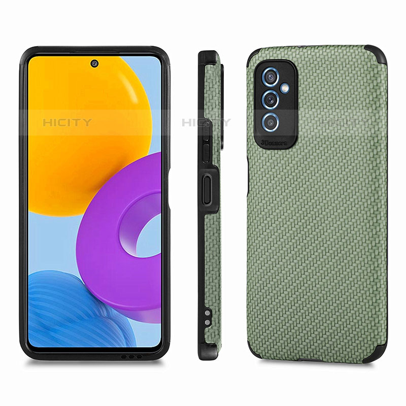 Funda Silicona Carcasa Ultrafina Goma con Magnetico S03D para Samsung Galaxy M52 5G Verde