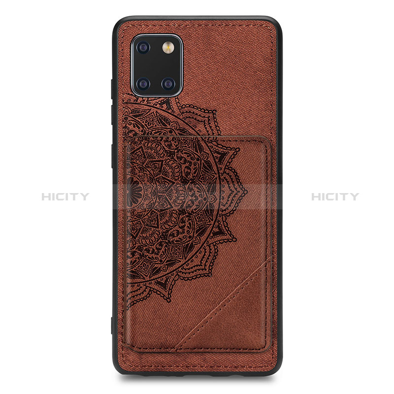 Funda Silicona Carcasa Ultrafina Goma con Magnetico S03D para Samsung Galaxy Note 10 Lite Marron