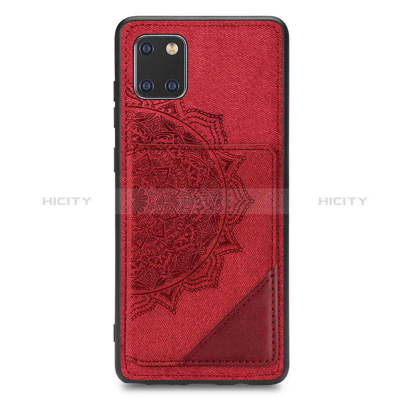 Funda Silicona Carcasa Ultrafina Goma con Magnetico S03D para Samsung Galaxy Note 10 Lite Rojo