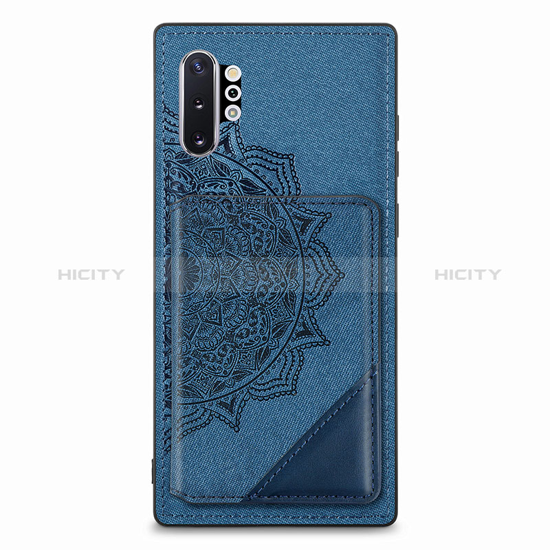 Funda Silicona Carcasa Ultrafina Goma con Magnetico S03D para Samsung Galaxy Note 10 Plus 5G Azul