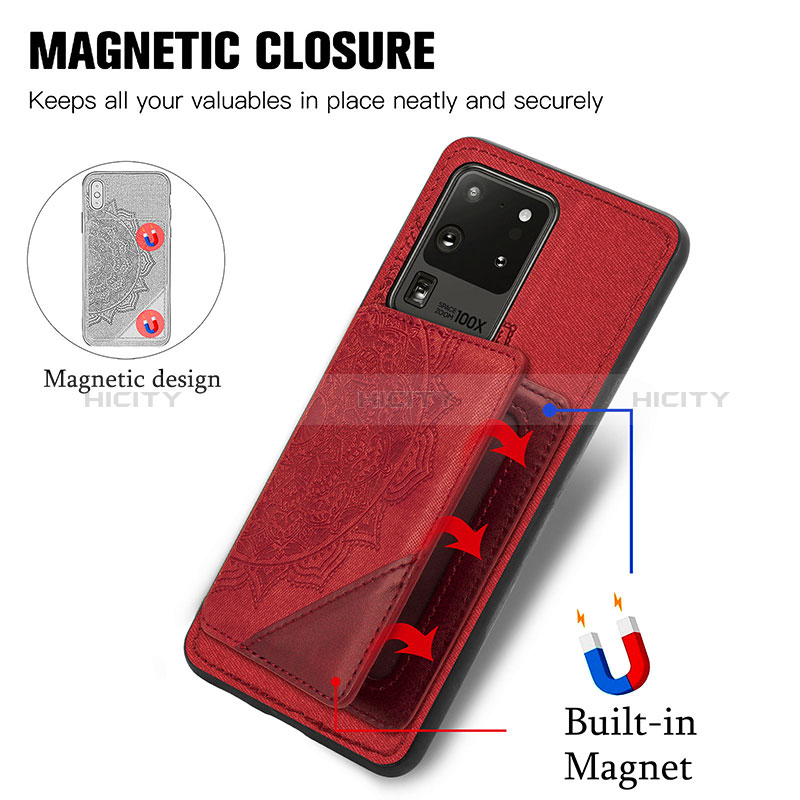 Funda Silicona Carcasa Ultrafina Goma con Magnetico S03D para Samsung Galaxy S20 Ultra 5G