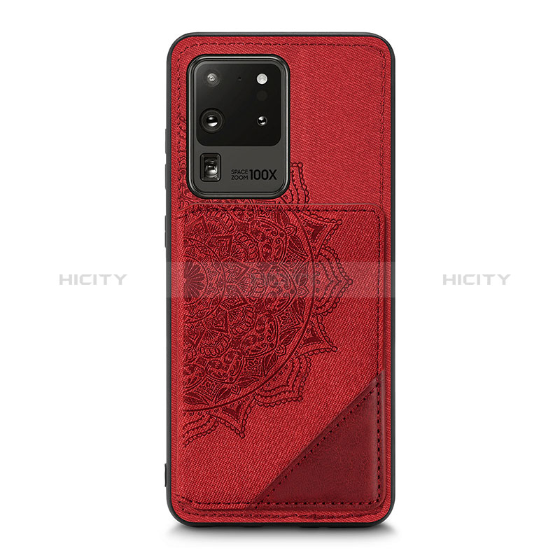Funda Silicona Carcasa Ultrafina Goma con Magnetico S03D para Samsung Galaxy S20 Ultra 5G Rojo