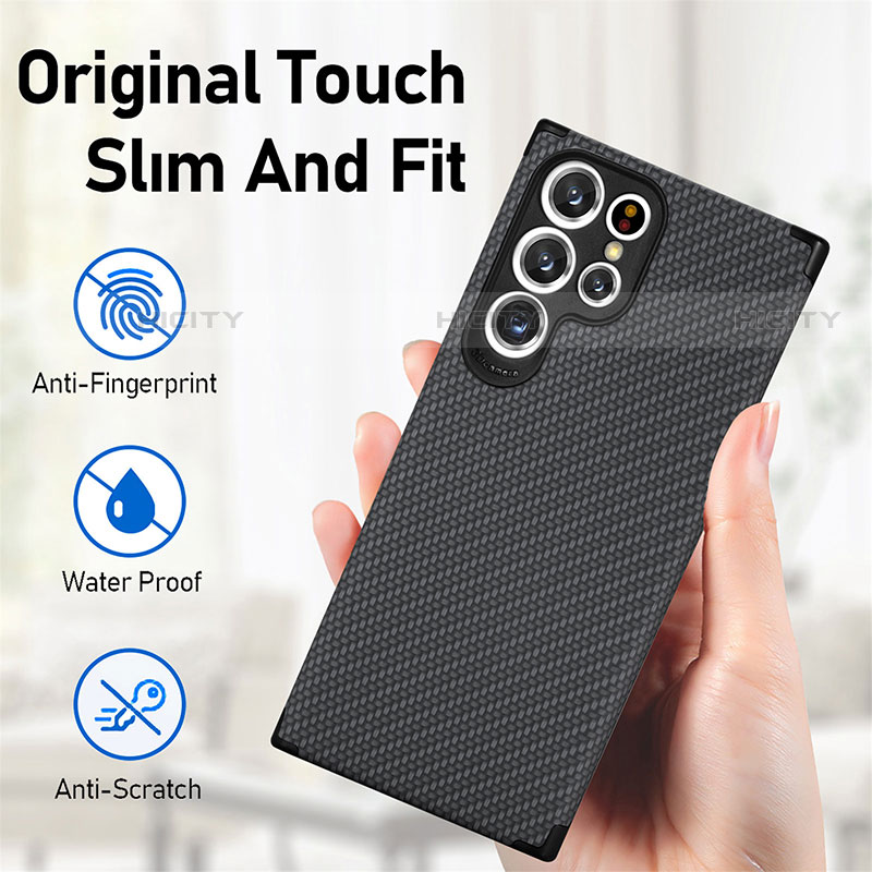 Funda Silicona Carcasa Ultrafina Goma con Magnetico S03D para Samsung Galaxy S22 Ultra 5G