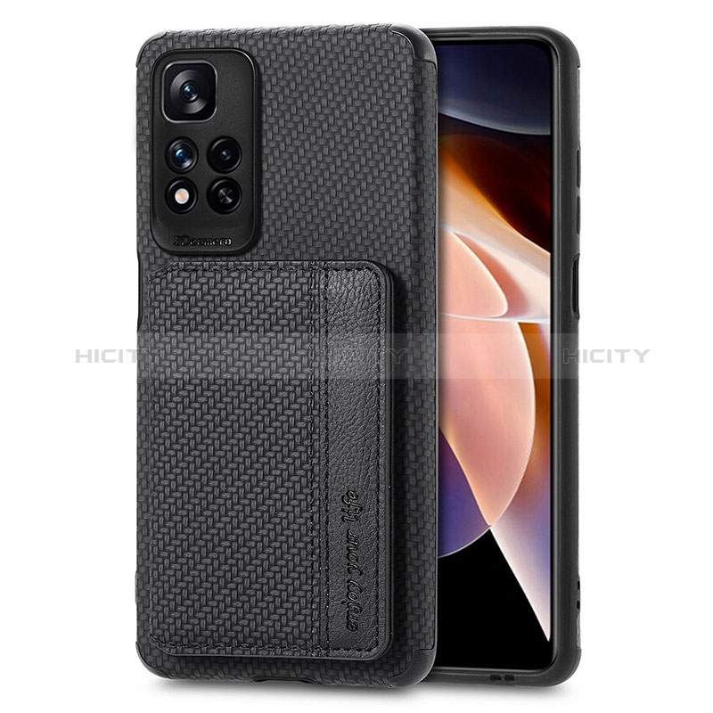 Funda Silicona Carcasa Ultrafina Goma con Magnetico S03D para Xiaomi Mi 11i 5G (2022) Negro