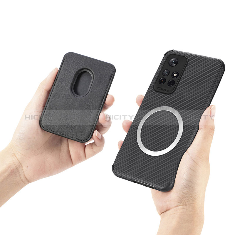 Funda Silicona Carcasa Ultrafina Goma con Magnetico S03D para Xiaomi Poco M4 Pro 5G