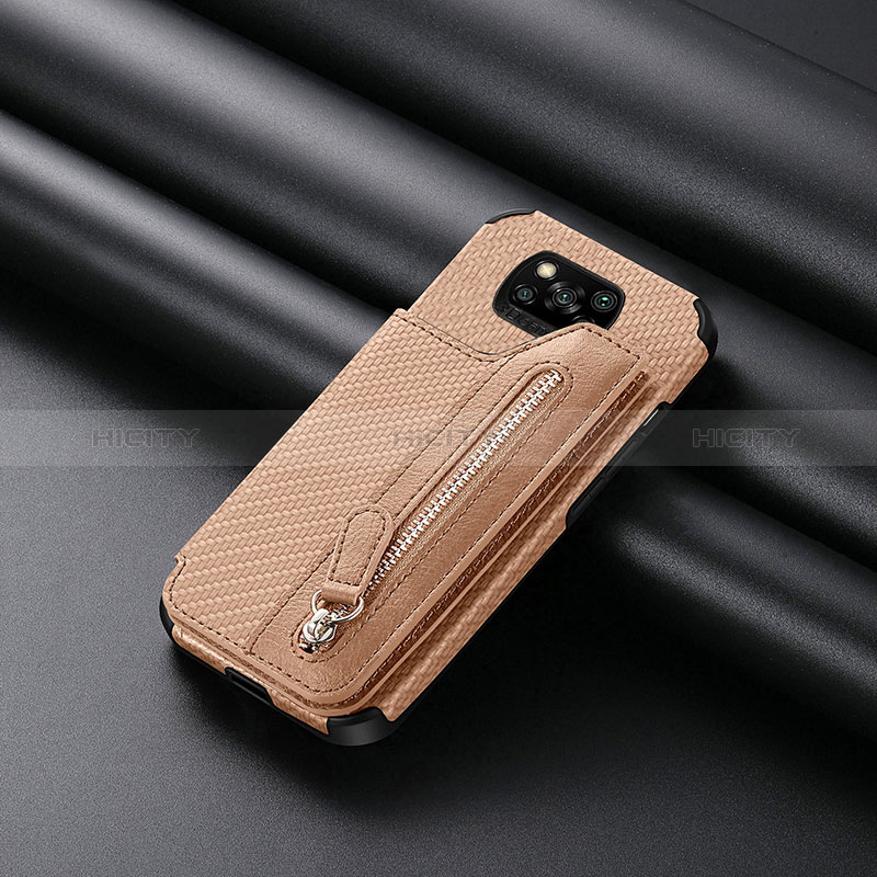 Funda Silicona Carcasa Ultrafina Goma con Magnetico S03D para Xiaomi Poco X3 Oro