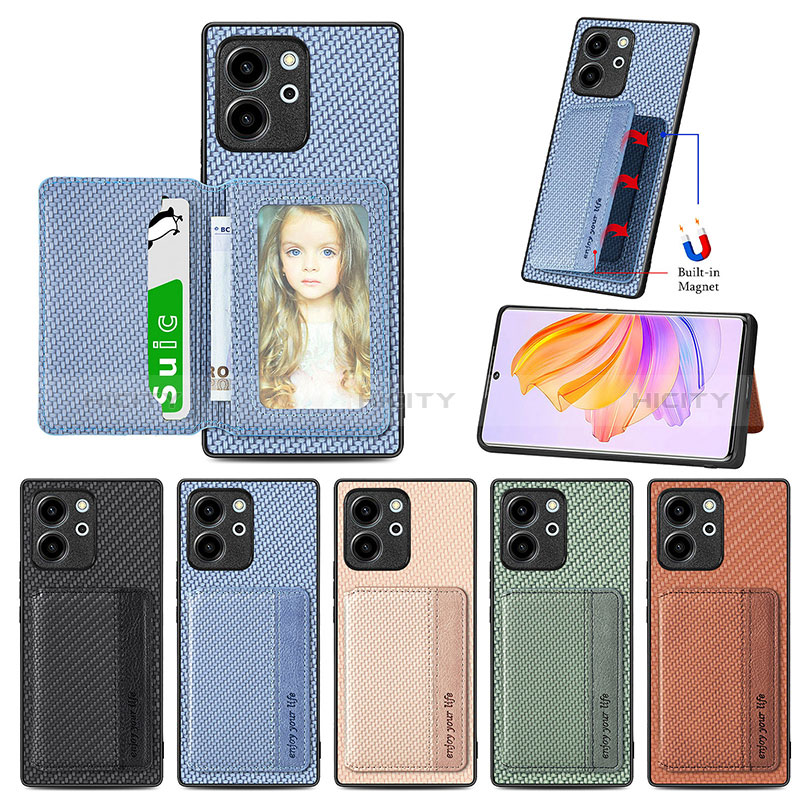 Funda Silicona Carcasa Ultrafina Goma con Magnetico S04D para Huawei Honor 80 SE 5G