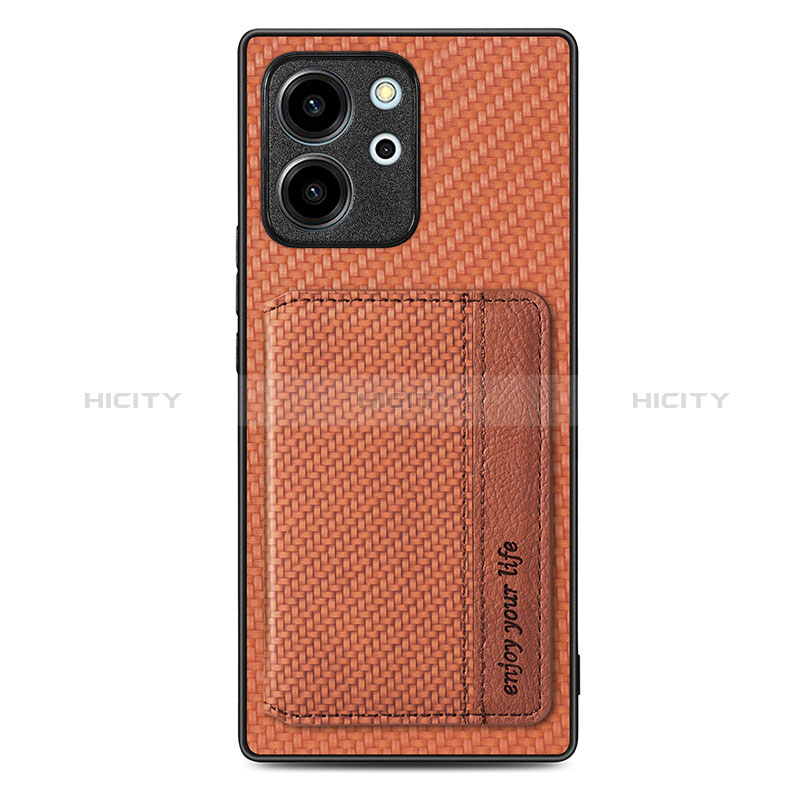 Funda Silicona Carcasa Ultrafina Goma con Magnetico S04D para Huawei Honor 80 SE 5G Marron