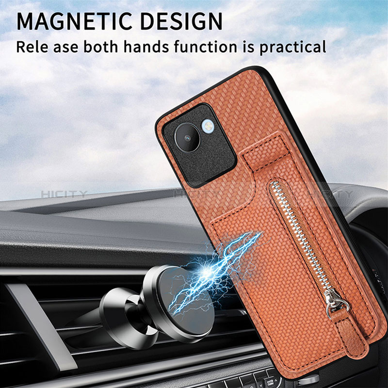 Funda Silicona Carcasa Ultrafina Goma con Magnetico S04D para Realme C30