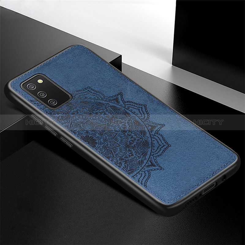 Funda Silicona Carcasa Ultrafina Goma con Magnetico S04D para Samsung Galaxy A02s Azul