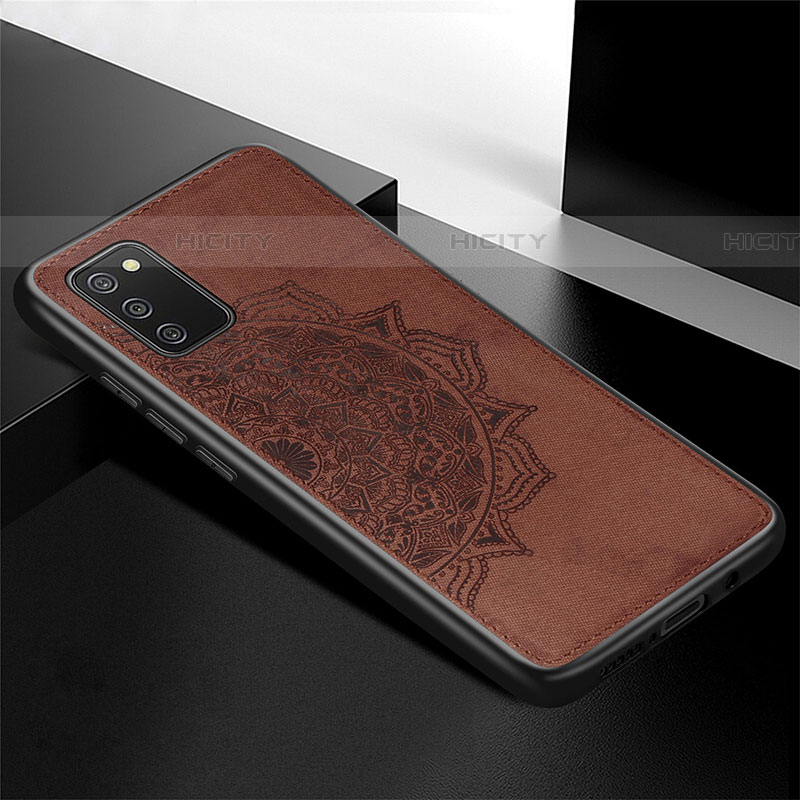 Funda Silicona Carcasa Ultrafina Goma con Magnetico S04D para Samsung Galaxy A03s Marron