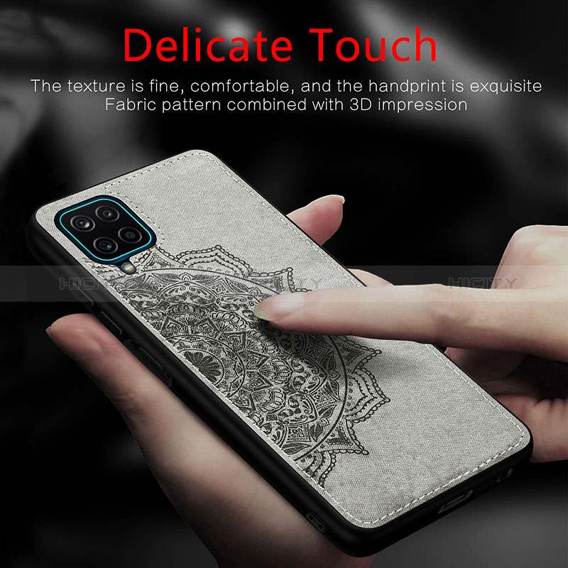 Funda Silicona Carcasa Ultrafina Goma con Magnetico S04D para Samsung Galaxy A12