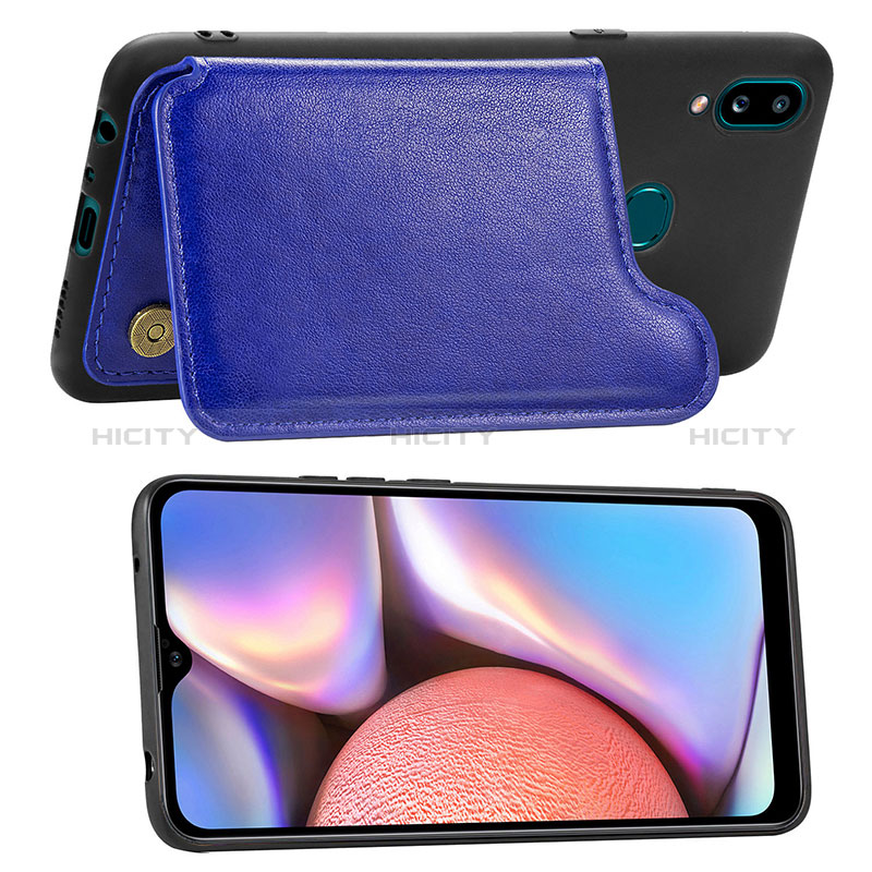 Funda Silicona Carcasa Ultrafina Goma con Magnetico S04D para Samsung Galaxy M01s Azul