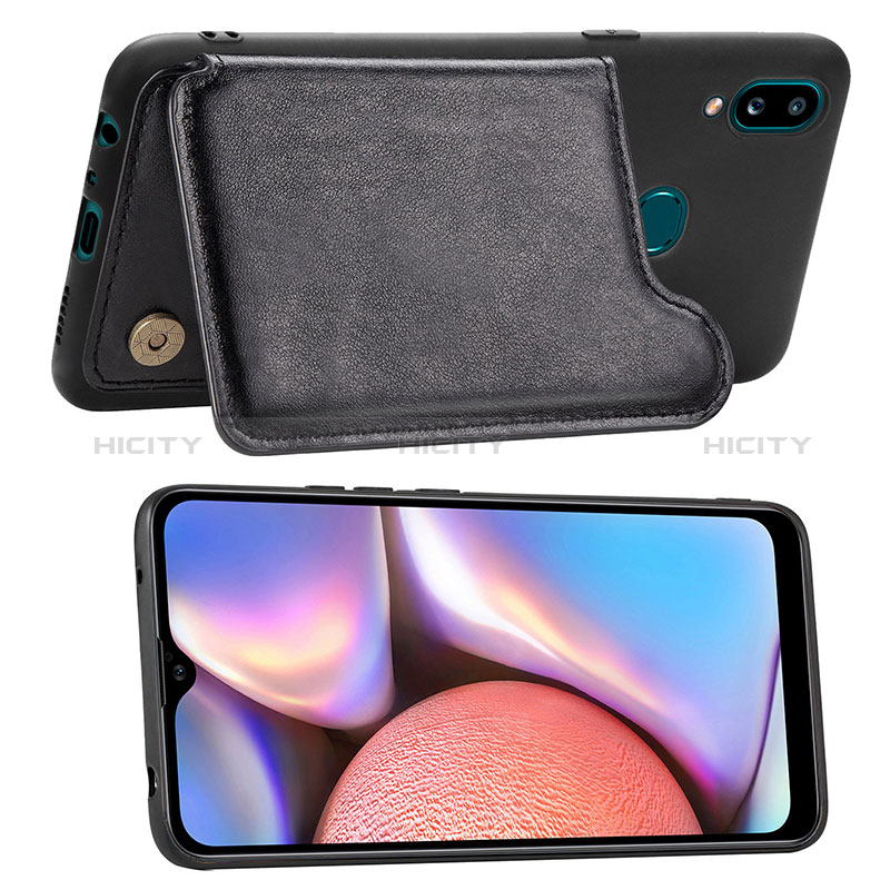 Funda Silicona Carcasa Ultrafina Goma con Magnetico S04D para Samsung Galaxy M01s Negro