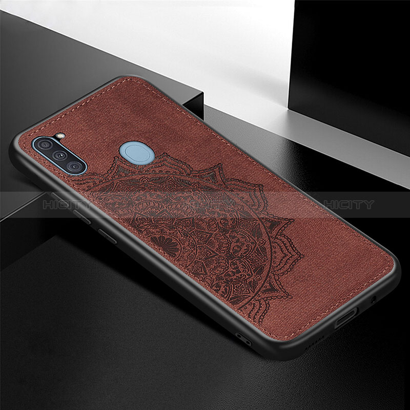 Funda Silicona Carcasa Ultrafina Goma con Magnetico S04D para Samsung Galaxy M11 Marron