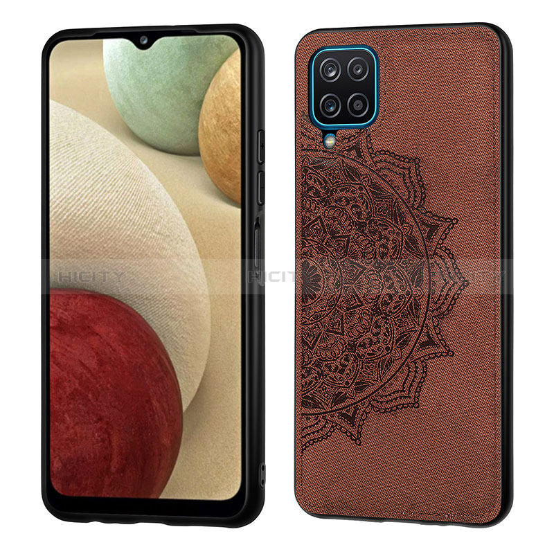 Funda Silicona Carcasa Ultrafina Goma con Magnetico S04D para Samsung Galaxy M12 Marron