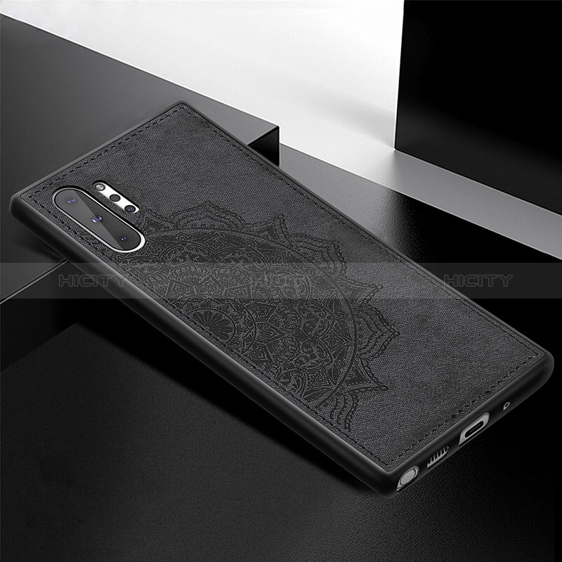 Funda Silicona Carcasa Ultrafina Goma con Magnetico S04D para Samsung Galaxy Note 10 Plus 5G Negro