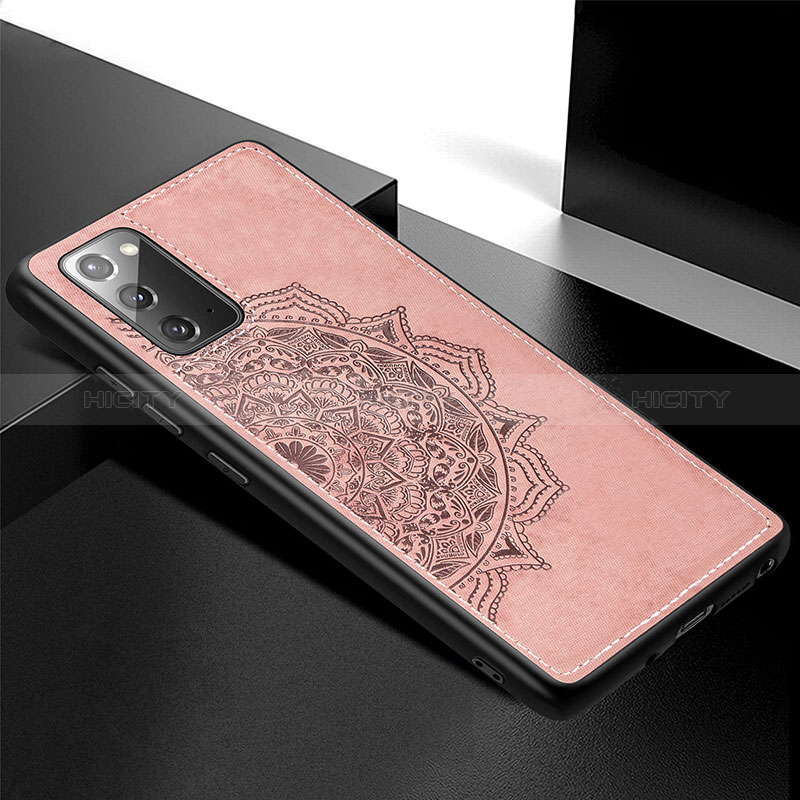 Funda Silicona Carcasa Ultrafina Goma con Magnetico S04D para Samsung Galaxy Note 20 5G Oro Rosa