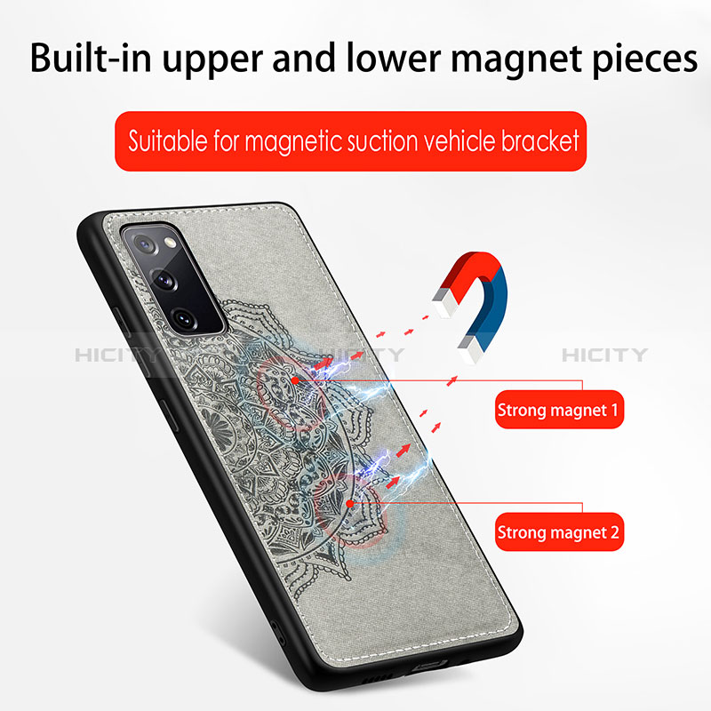 Funda Silicona Carcasa Ultrafina Goma con Magnetico S04D para Samsung Galaxy S20 FE 4G