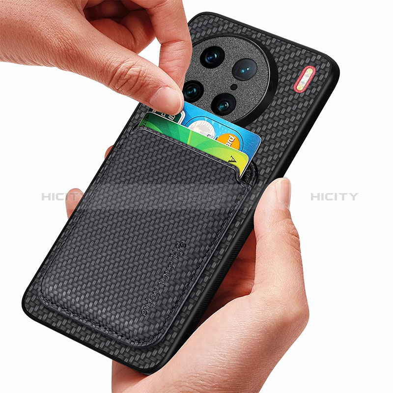 Funda Silicona Carcasa Ultrafina Goma con Magnetico S04D para Vivo X90 Pro 5G