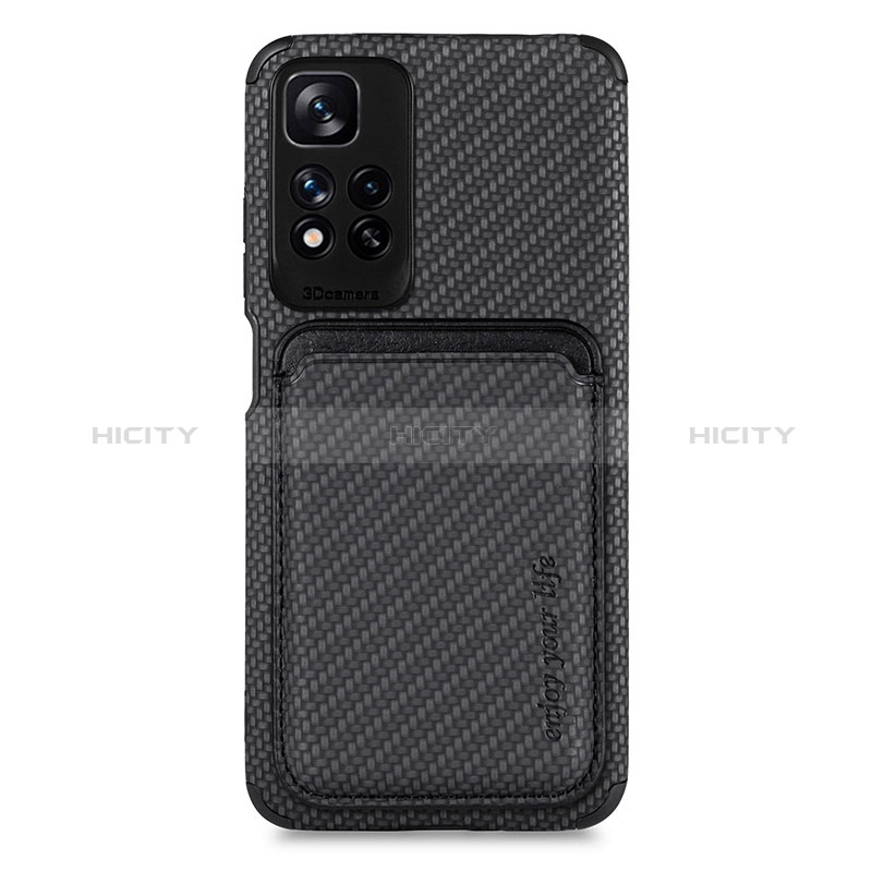 Funda Silicona Carcasa Ultrafina Goma con Magnetico S04D para Xiaomi Poco X4 NFC Negro