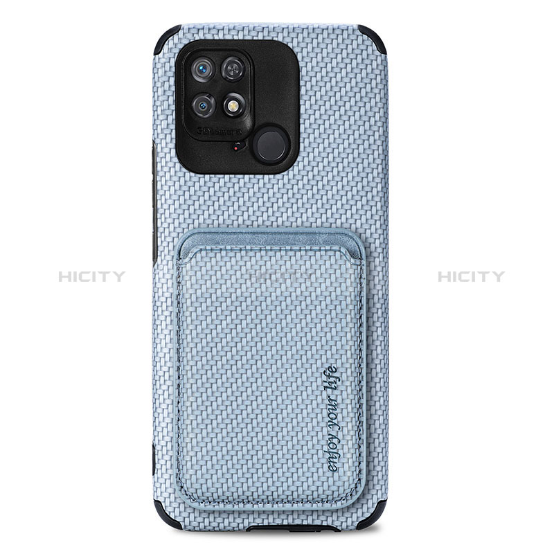 Funda Silicona Carcasa Ultrafina Goma con Magnetico S04D para Xiaomi Redmi 10 India Azul