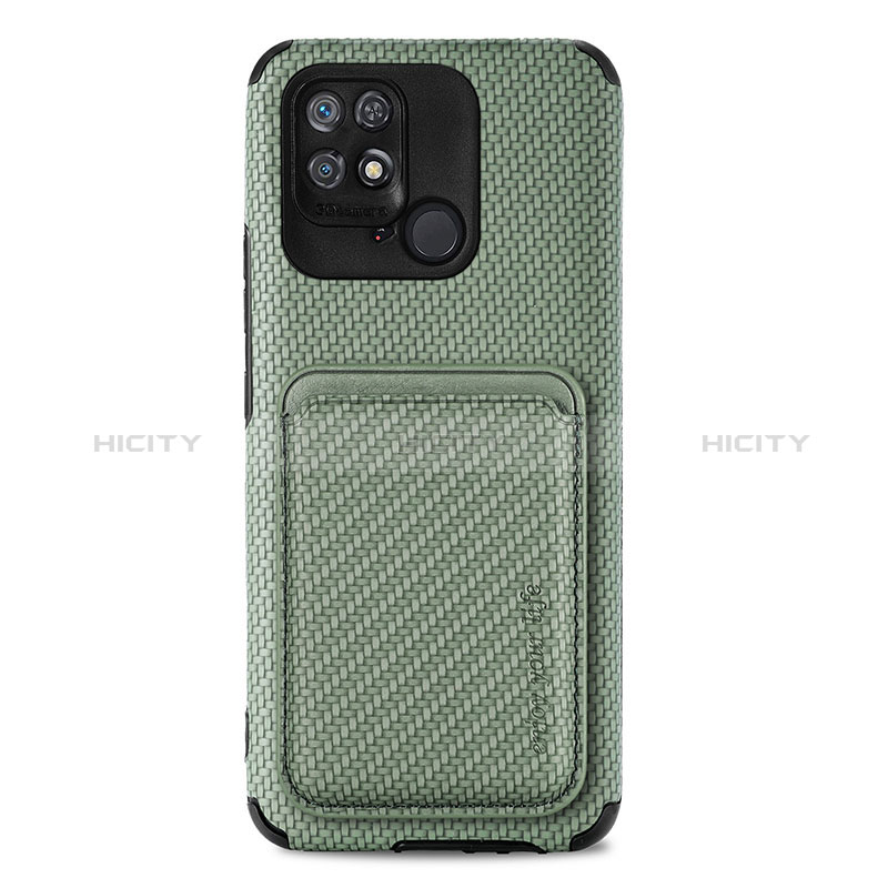 Funda Silicona Carcasa Ultrafina Goma con Magnetico S04D para Xiaomi Redmi 10 Power Verde