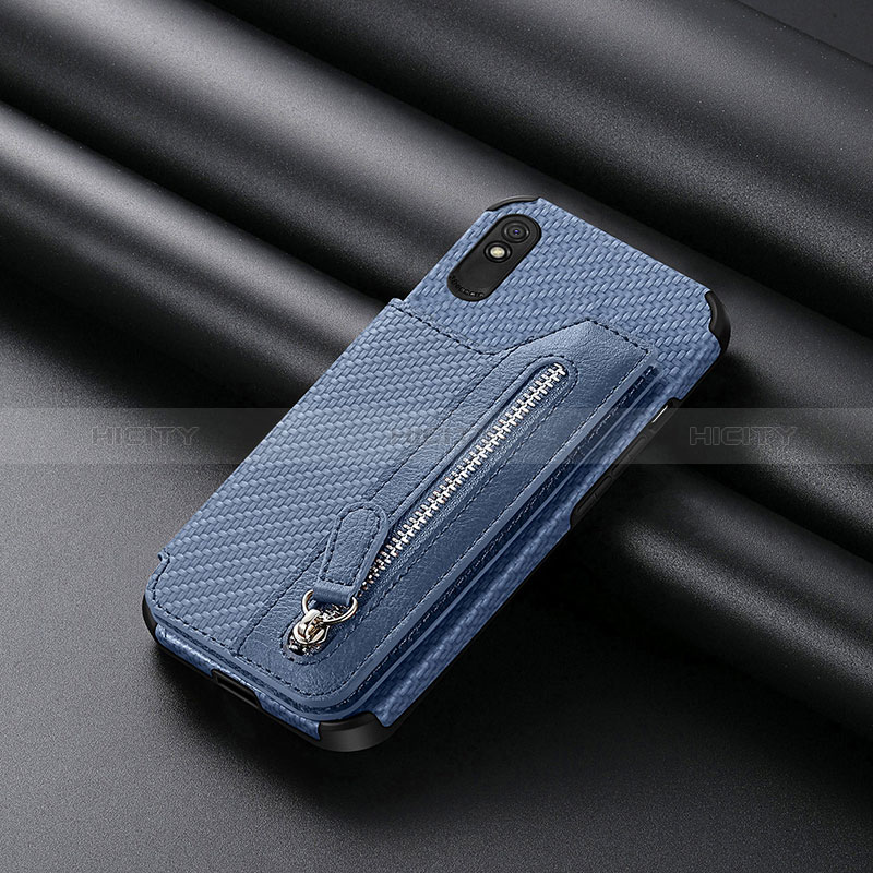 Funda Silicona Carcasa Ultrafina Goma con Magnetico S04D para Xiaomi Redmi 9AT Azul