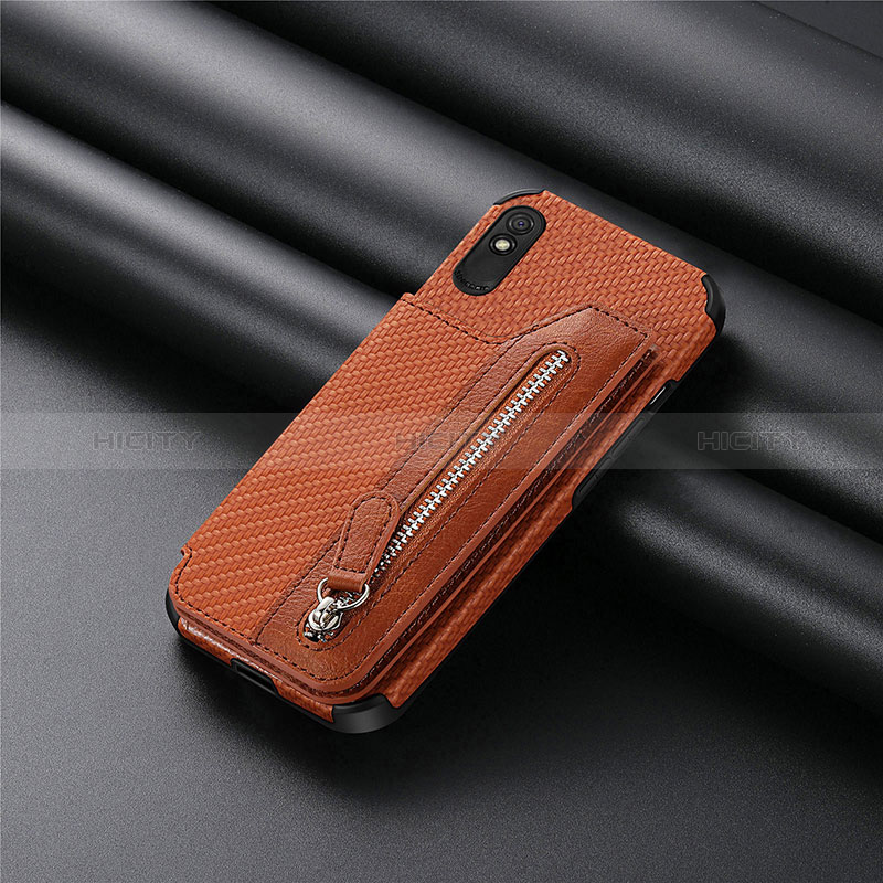 Funda Silicona Carcasa Ultrafina Goma con Magnetico S04D para Xiaomi Redmi 9AT Marron