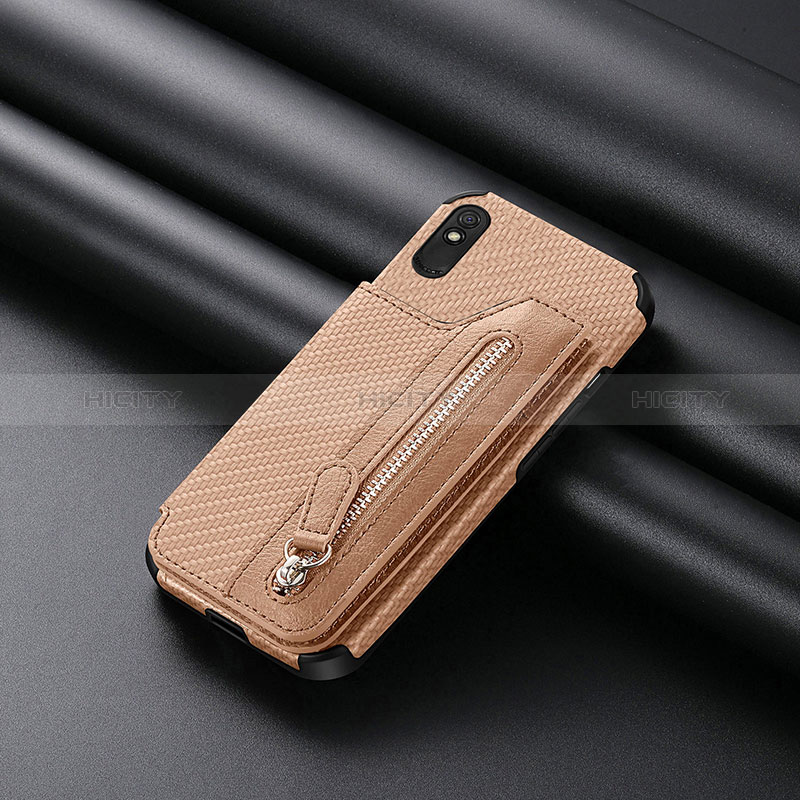 Funda Silicona Carcasa Ultrafina Goma con Magnetico S04D para Xiaomi Redmi 9AT Oro