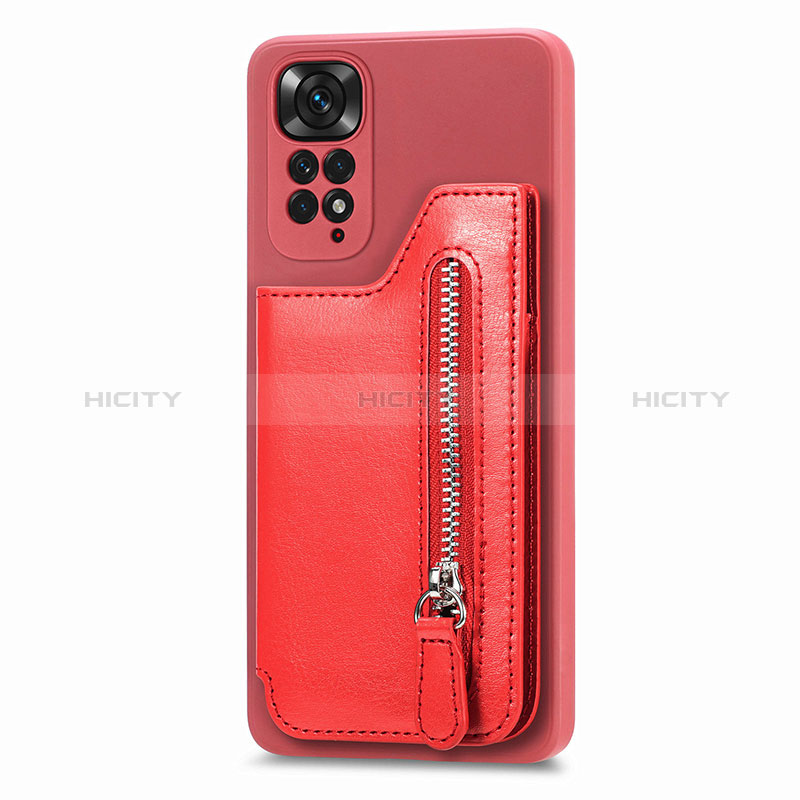 Funda Silicona Carcasa Ultrafina Goma con Magnetico S04D para Xiaomi Redmi Note 11 4G (2022) Rojo