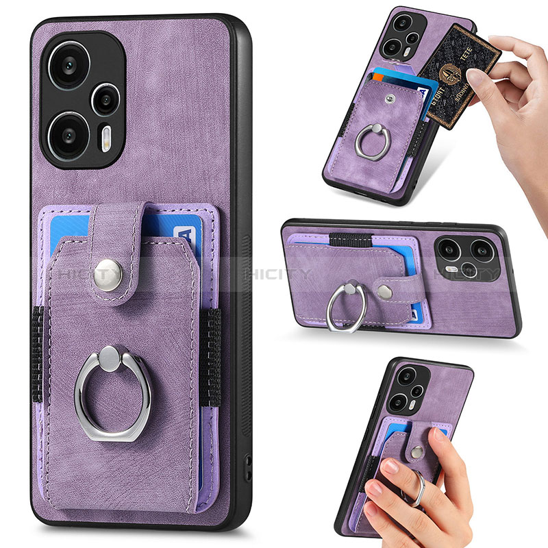 Funda Silicona Carcasa Ultrafina Goma con Magnetico S04D para Xiaomi Redmi Note 12 Turbo 5G Morado