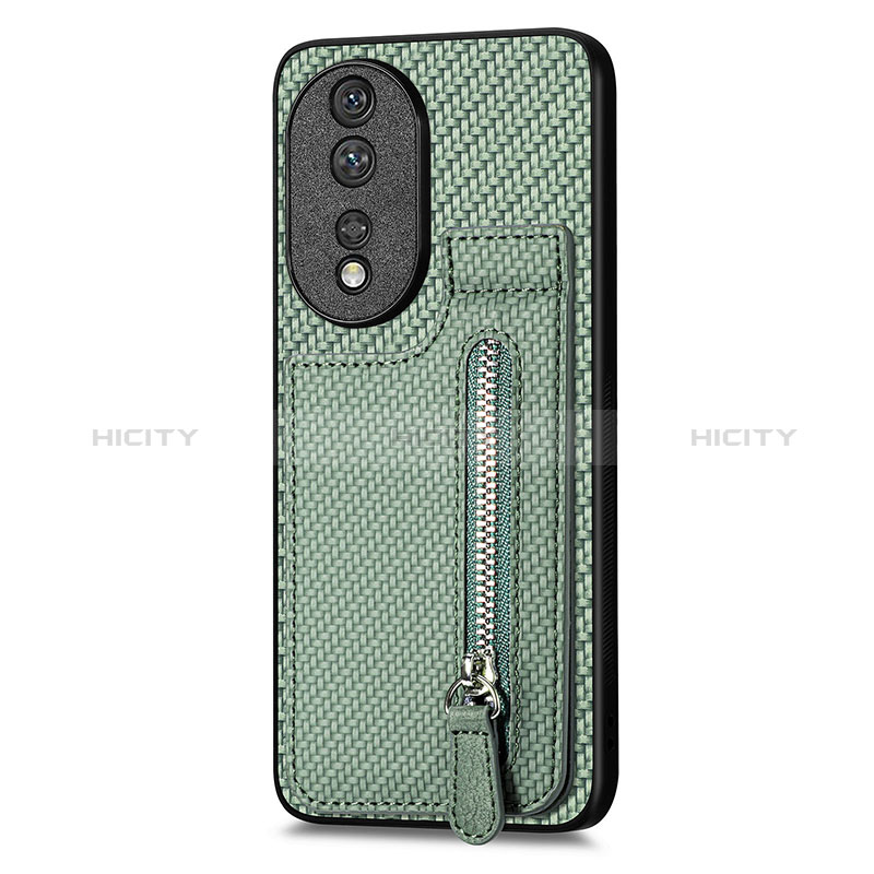 Funda Silicona Carcasa Ultrafina Goma con Magnetico S05D para Huawei Honor 80 5G Verde